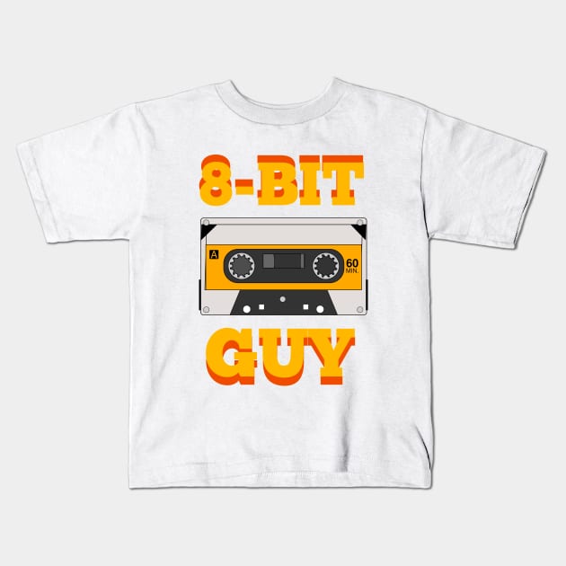 8-Bit Guy pixelated fun design retro Geeks Kids T-Shirt by BecomeAHipsterGeekNow